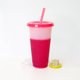 thumbnail image 1 of Color Changing Replacement Cup Blank Cup 24 Oz Reusable Tumbler With Lid And Straw Free Reusable Plastic Cold Drink Cup With Lid And Straw Smoothie Cup Party, 1 of 3