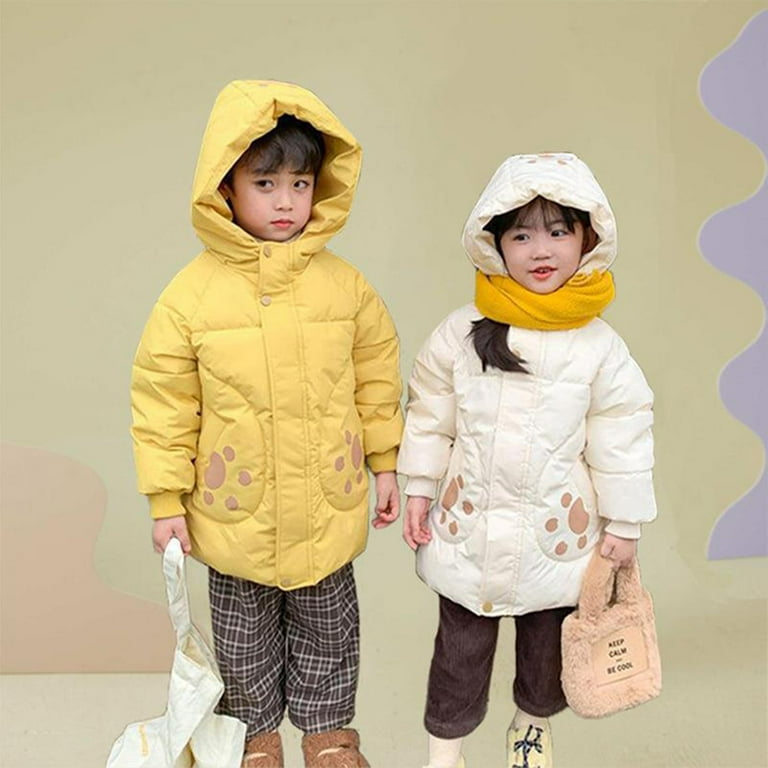 Esaierr Kids Baby Boys Girls Winter Jacket Down Cotton Coats for Toddler Hooded Light Puffer Thicken Warm Winter Coat Outerwear 1 6 Years Walmart