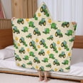 thumbnail image 5 of Cartoon Tractors Pumpkins Beige Pattern Hooded Bath Towel，60"x35" for Ages 3 To 12 Kids, Quick Dry Lightweight Soft Microfiber Hood Beach Towel Cover Up for Kids, 5 of 7
