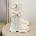 thumbnail image 5 of Fozruso Girls Boots Bowknot Long Boots For Kids Warm High Top With For Autumn And Winter 2 12 Years,Sizes 8.5(2-2.5 Years), 5 of 6
