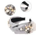 thumbnail image 3 of Diademas para mujer - Diadema de perlas anudadas Accesorios para el cabello Diademas para niñas Sin deslizamiento Moda Linda diadema con nudo superior Regalo para mujeres, 3 of 5