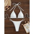 thumbnail image 1 of Conjunto de Bikini Sexy para mujer, microbañador con sujetador de realce, traje de baño brasileño para vacaciones en la playa, traje de baño con Tanga, 2024, 1 of 5
