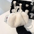 thumbnail image 1 of Korean Style Soft Plush Crossbody Bag, Faux Rabbit Fur Handbag, Solid Color Cloud Design, Versatile Carry Options, Perfect for Autumn Winter, 1 of 8