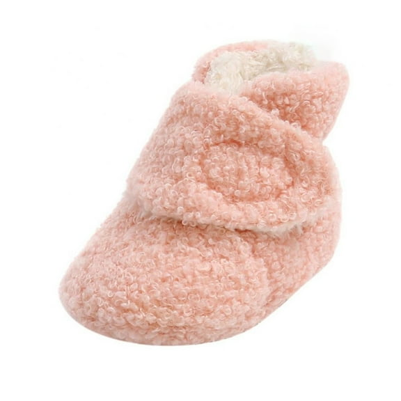 Generic Kids Shoes Baby Snow Prewalker Boots Booties Toddler Soft First Girls Warming Boys Shoes for Classic Lightweight Breathable Sport Shoe(0-6 Months,Pink)