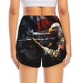 thumbnail image 2 of Lsque American Bald Eagle Warrior Printed Women's Running Shorts with Liner Pockets,Elastic Quick Dry Workout Athletic Gym Yoga Shorts,Womens High Waist Shorts-XX-Large, 2 of 9