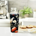 thumbnail image 6 of JEUXUS  20 Oz Skinny Tumbler with Lid and Straw Large Cute Mushroom Print Double Wall Insulated Stainless Steel Drinks Hot or Cold Coffee Cups Travel Mug Gifts for Women, 6 of 7