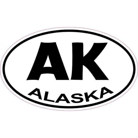 5in x 3in Oval Alaska Sticker