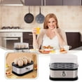 thumbnail image 4 of Electric Egg Cooker 6-Capacity, Auto Shut-Off Egg Boiler with Steam Poacher & Omelet Function for Home, Dorm, Office, 4 of 8