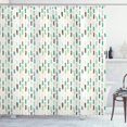 thumbnail image 1 of Paint Shower Curtain, Vertical Paintbrush Streaks with Stripes Modern Art, Fabric Bathroom Set with Hooks, 69W X 84L Inches Extra Long, Sea Green Sepia, by Ambesonne, 1 of 3