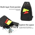 thumbnail image 6 of OutmaxHome Mens Sling Bag, Leather Sling Bag Waterproof Casual Daypack Chest Crossbody Bag, 6 of 6