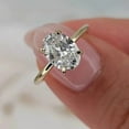 thumbnail image 4 of solitaire jewels 2.5CT Oval Moissanite Solitaire Engagement Ring For Women, 14K Yellow Gold, 4 of 7