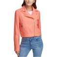 thumbnail image 1 of DKNY Womens Zipper Motorcycle Jacket darkorange L, 1 of 1