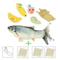 thumbnail image 1 of POINTERTECK Peluche pour Animaux de Compagnie Forme de Poisson 3D Jouets de Chat Cadeaux Interactifs Poisson Cataire Jouet Peluche Oreiller Poupée Simulation Poisson Jouet Type B, 1 of 10