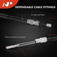 thumbnail image 3 of A-Premium Rear Driver and Passenger Side Parking Brake Cable Assembly Compatible with Ford Models: F-150 F150 2006 2007 2008, 2-PC Set - Replace# 8L3Z2A635MA, 6L3Z2A635AB, 3 of 6