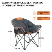 M8TRX Heated Camping Chair, Extra-Wide Outdoor Folding Chair, Supports 350 lbs., USB Charging Port, Heated
