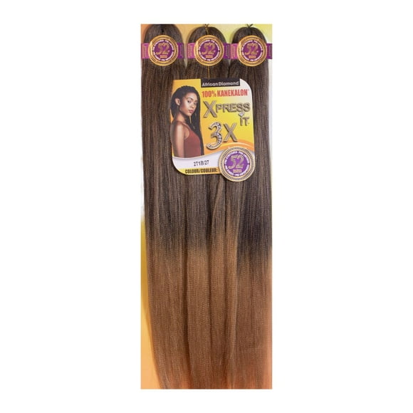 African Diamond 3X XPRESS IT 52 Pouces Cheveux - #2T1B/27
