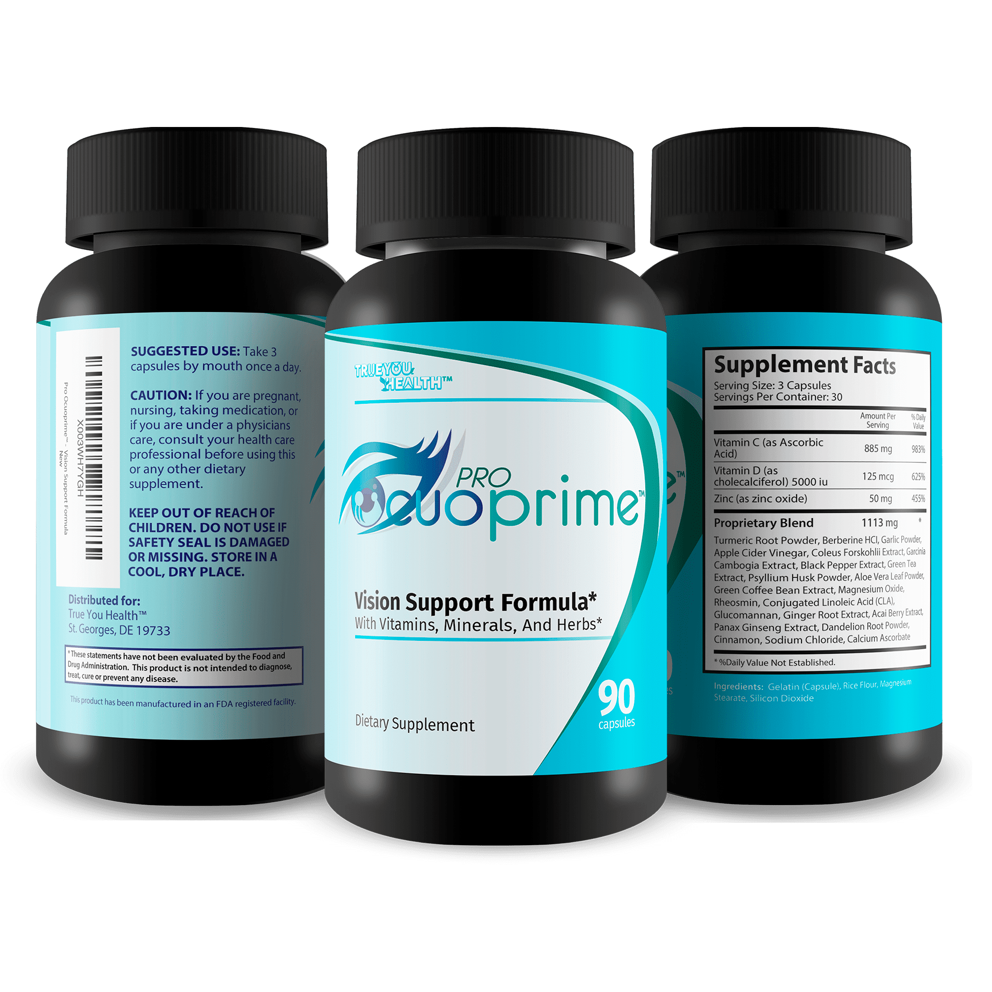 Pro Ocuoprime - Eye Health & Vision Health Support Supplement - Promote Healthy Eyesight & Clear Vision - Help Reduce Eye Strain, Eye Pressure, Dry Eyes & Blurred Vision - Pro Ocuprime Vision Formula