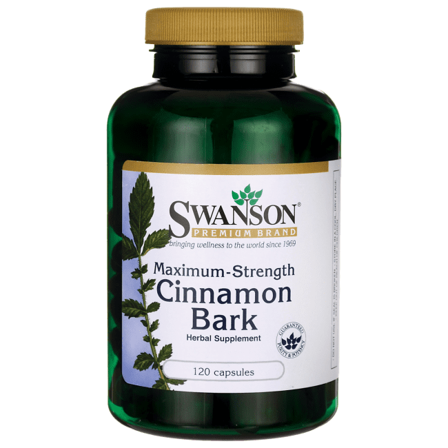 Swanson MaximumStrength Cinnamon Bark 120 Capsules