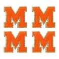 thumbnail image 1 of 4uds Chenille Letra Parches Termoadhesivos Letra Parches Naranja M Alfabeto Decorativo Reparación Bordados Parches para Ropa, Zapatos, Sombreros, Mochilas, 1 of 5