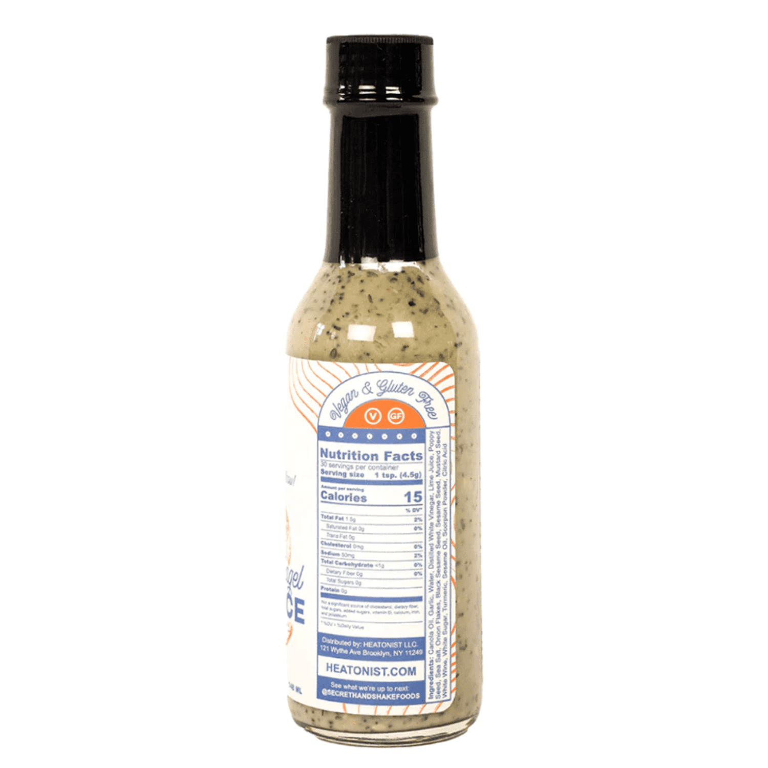 Everything Bagel Sauce by Secret Handshake Food Co., Mild Heat Hot Sauce With Flavors of Scorpion Pepper Powder, Sesame Seeds & Turmeric, Made With All Natural Ingredients, 5 fl oz Bottle (2-Pack)