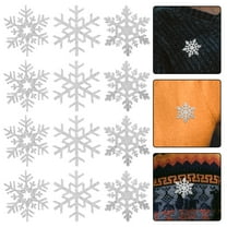 Squalise 30Pcs Snowflake Patches DIY Clothing Appliques Embroidered Patches Sewing Accessories