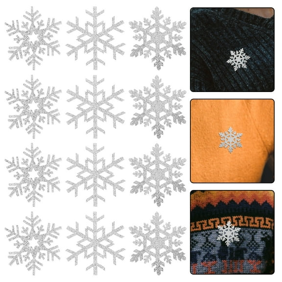 Squalise 30Pcs Snowflake Patches DIY Clothing Appliques Embroidered Patches Sewing Accessories