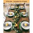 thumbnail image 4 of 13 Inch Round Placemats Set of 6, Merry Christmas Non Slip Heat Insulation PP Table Mats, Winter Holiday Xmas Snowflake Green Plaid Washable Place Mats for Kitchen Dining Party Table Decor, 4 of 7