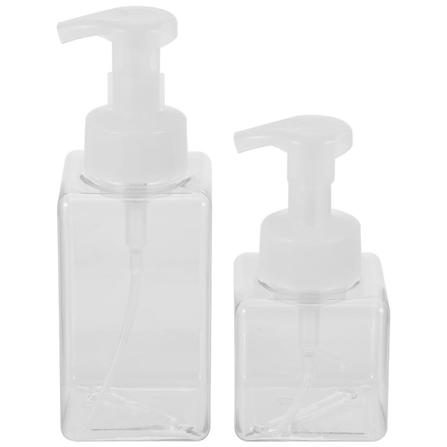 MasteelfCA 2Pcs Mousse-foam Bottles Travel Refillable Bottles Lotion Containers (White)