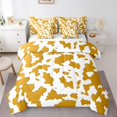 thumbnail image 1 of YST Yellow Cowhide 7-Piece Comforter Set, King, Bull Cattle Cow Print Farmhouse Bedding, 1 of 5