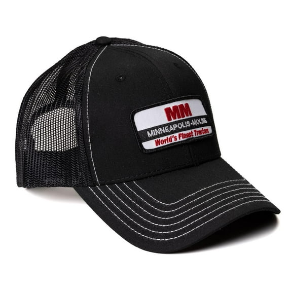 Minneapolis-Moline World's Finest Tractors Logo Hat, Black w/ White Stitching M670-66