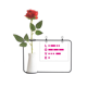 thumbnail image 1 of Botella de decoración de jarrones colgantes de flores rosas artificiales, 1 of 3