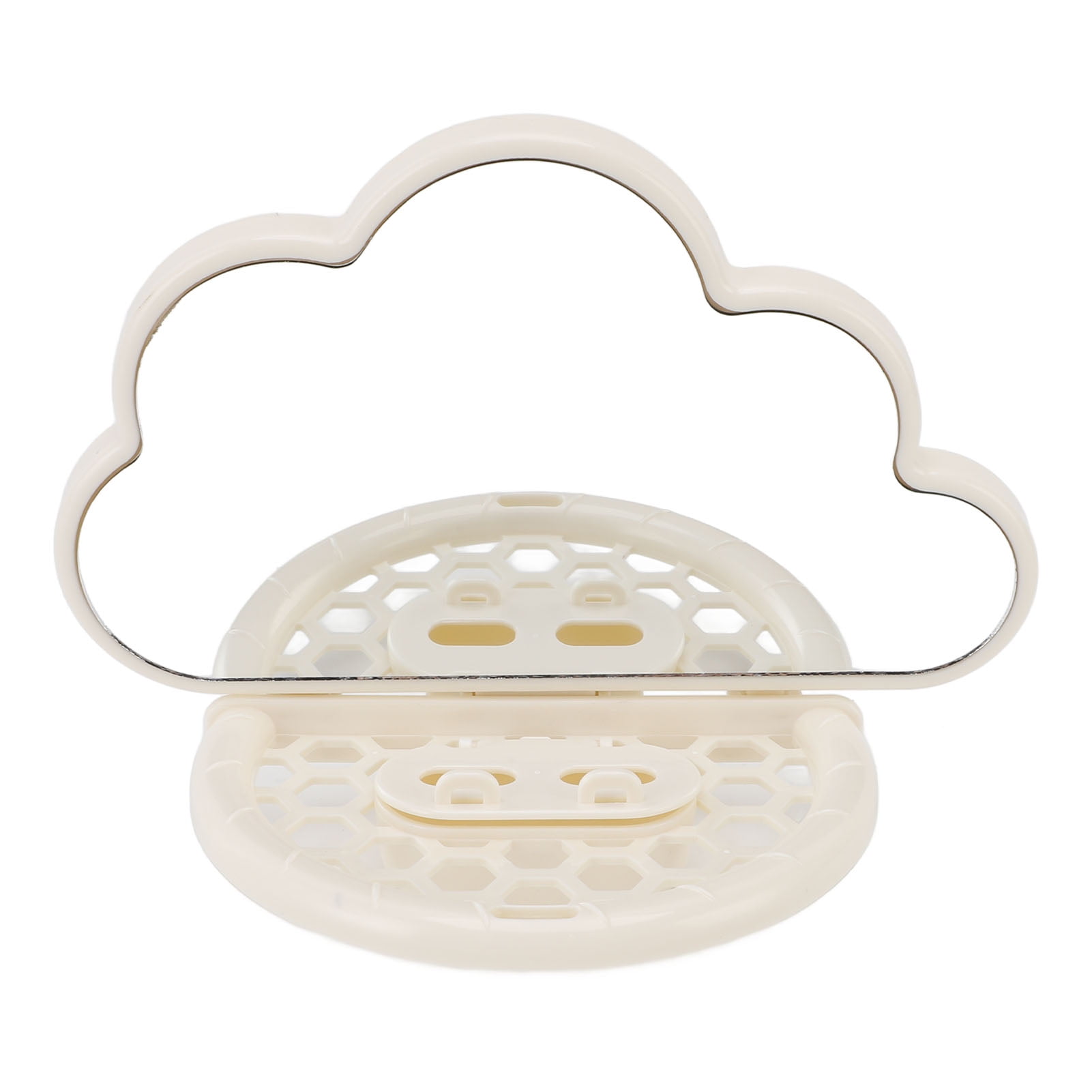 BIMZUC Bird Mirror for Cage Interactive Toy Lovely Cloud Shape High Definition Bird Perch Stand Mirror with Feeder Cup for Parrots Parakeets Cockatiels (7.48 inches / 19.0 cm)