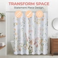 thumbnail image 5 of Unique Bargains Floral Print Sets, Waterproof Bath Curtain Yellow 71"W x 71"L, 5 of 5