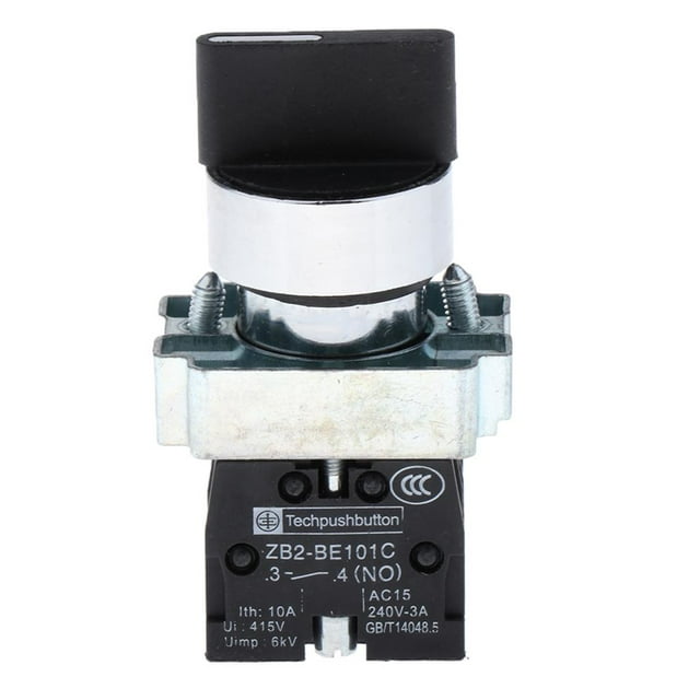 Interruptor selector mantenido de 3 posiciones 2NO Interruptor de por resorte autoblocante Engranaje de bloqueo Sharpla Interruptor selector mantenido