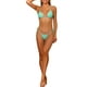 thumbnail image 1 of Conjuntos de Bikini de Lazo Halter para Mujeres, 2 Piezas, Tanga Triangular con Cuerda, Trajes de Baño Básicos, Verde Claro Medio, 1 of 5