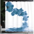 thumbnail image 3 of Ambesonne Floral Shower Curtain, Orchid Composition Garden, 69"Wx75"L, Sea Blue, 3 of 4