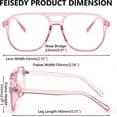 thumbnail image 4 of FEISEDY Blue Light Blocking Glasses Fake Nerd Clear Square Computer Lightweight Aviator Glasses Frame Oversized B3046, 4 of 13