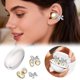 thumbnail image 2 of Auriculares inalámbricos con clip y batería de larga duración, con alcance de 6,0/3,5/4,5 h y 10 m. Auriculares ligeros para deporte y uso diario (blancos), 2 of 5
