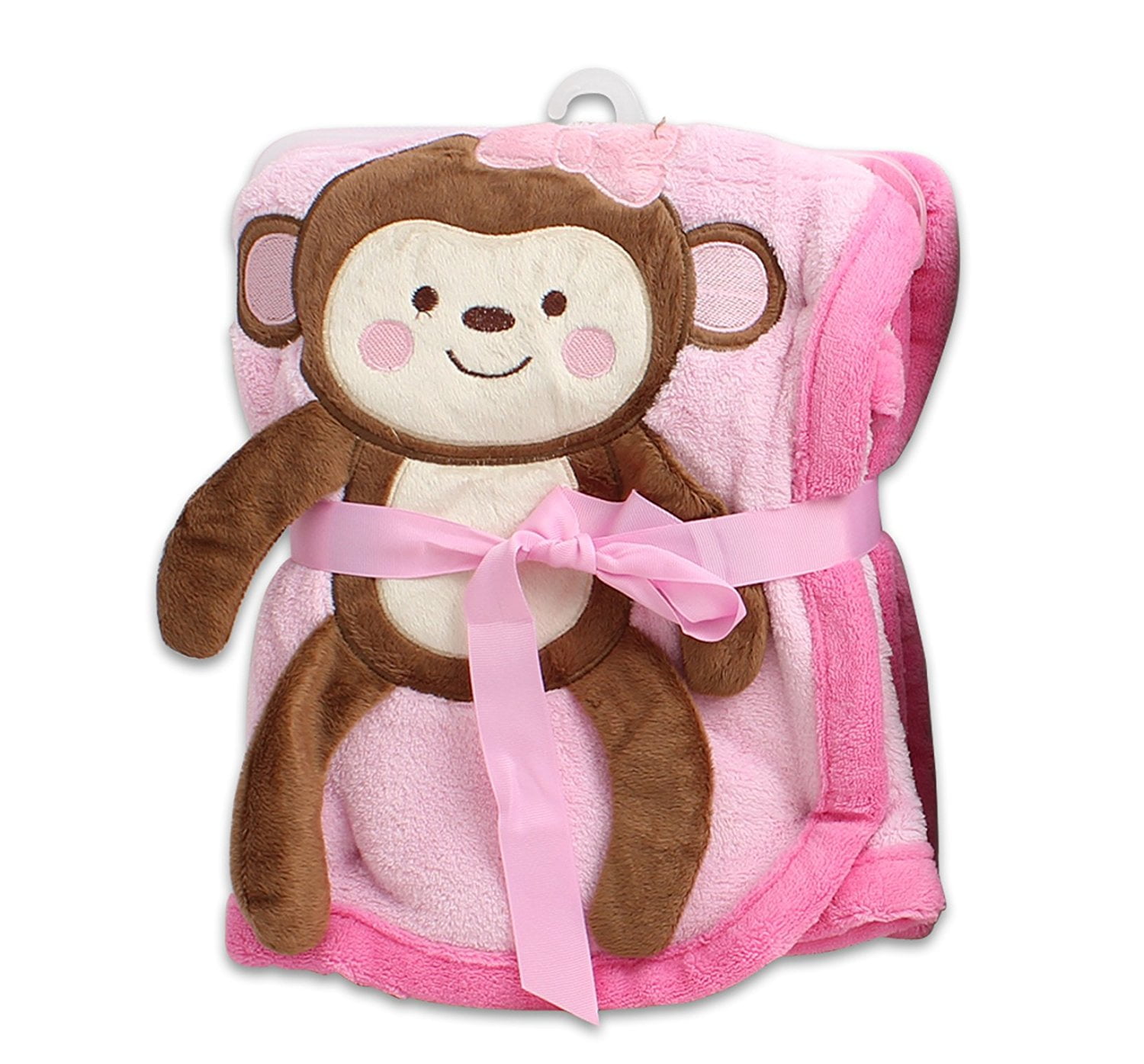 Baby Ganz Flat-A-Pat Monkey Baby Blanket 18” 
