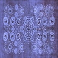 thumbnail image 1 of Ahgly Company Indoor Square Oriental Blue Industrial Area Rugs, 4' Square, 1 of 4