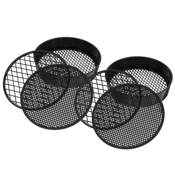 Raindrops Black ABS Handheld Sifter for Science Experiments, Includes 2 Sets with 3 Different Mesh Sizes Each