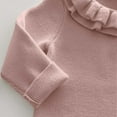 thumbnail image 5 of NAISIBABY Little Girls Sweater, Ruffles Crewneck Long Sleeve Soft Warm Fall Winter Classic Ribble Knit Tops Pink 3T, 5 of 5