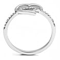 thumbnail image 3 of Luxe Jewelry Designs Stainless Steel Heart Shaped Women's Ring with Cubic Zirconia - Size 8 (Pack of, 3 of 4