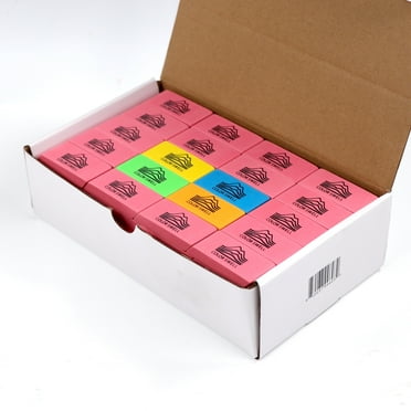 Color Swell Pencil Eraser Value Pack, Bulk Pink and Neon Erasers, 120 Count