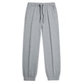 thumbnail image 2 of Men's Elastic Drawstring Cuffed Joggers Breathable Lightweight Athletic Trousers Deep Side Pockets Soft Fit for Gym Workouts Daily Training Gray S, 2 of 9