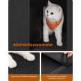 thumbnail image 5 of Feandrea Mueble Arenero, Mueble de Caja Arenero para Gatos,con Alfombrilla Rascadora, Patas Altas, 80 x 50 x 55 cm, Negro y Dorado, 5 of 5