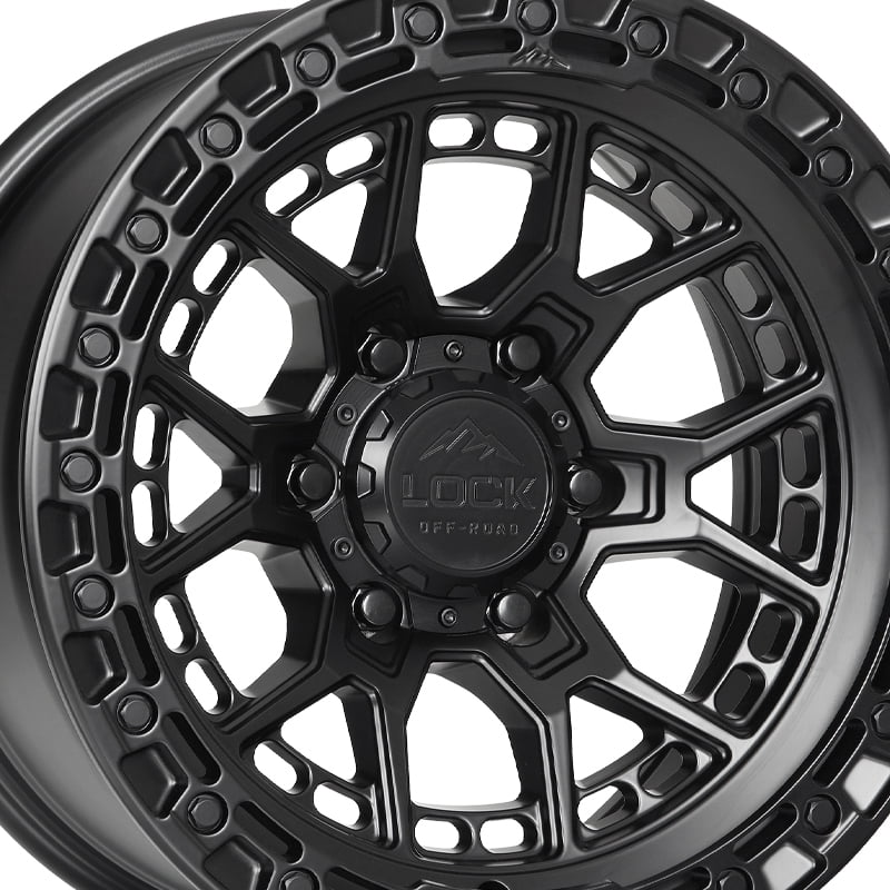 Lock Off-Road Commando Matte Black with Gloss Black Ring 10-20