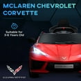 thumbnail image 4 of Qaba Voiture Électrique 12V pour Enfants Corvette sous Licence avec Télécommande, Rouge, 4 of 9