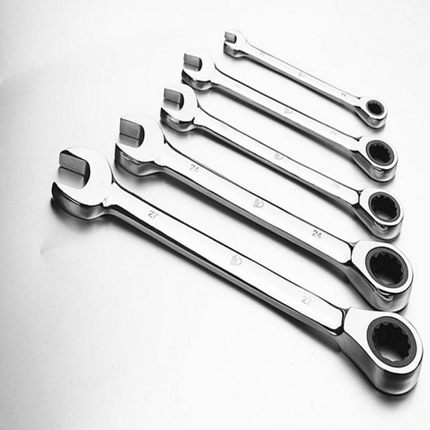 Open End Ratcheting Combination Metric Wrench Set