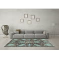 thumbnail image 3 of Ahgly Company Indoor Rectangle Abstract Light Blue Modern Area Rugs, 2' x 5', 3 of 4